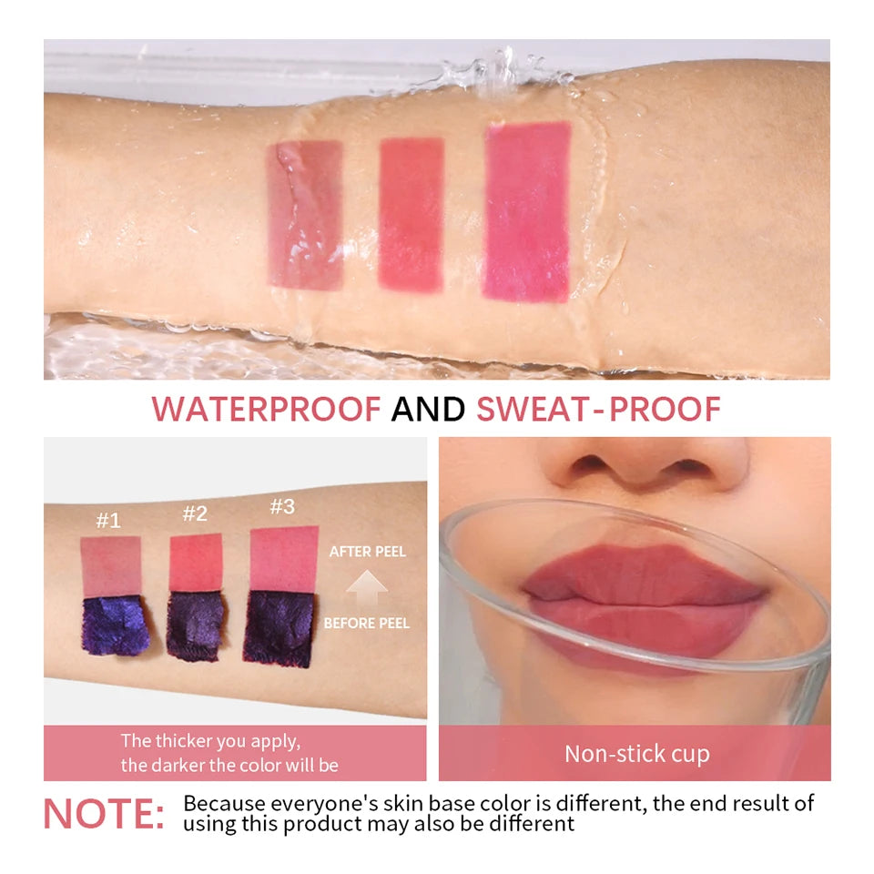 Peel Off Lip Stain Set Waterproof Long Lasting - 13