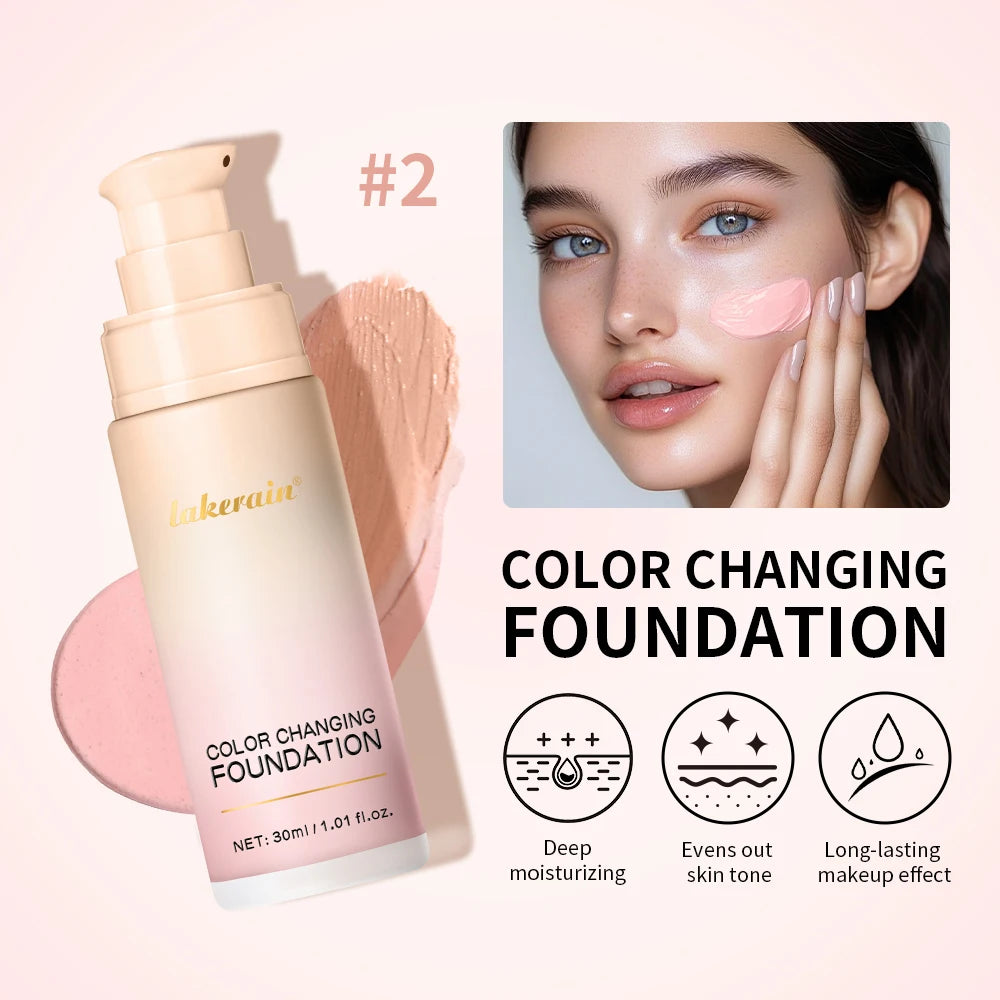 Color Changing Foundation for a Radiant Flawless Skin Finish