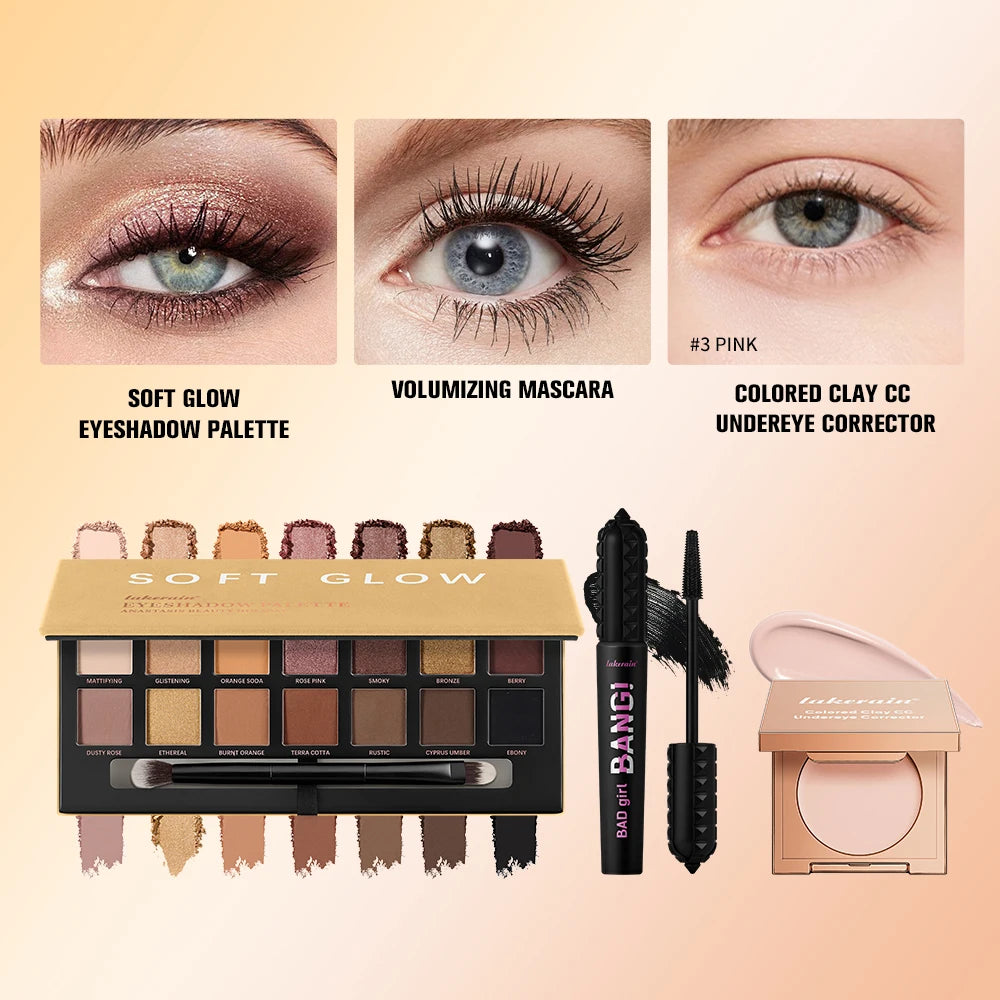 Complete Eye Makeup Kit with Corrector and Mascara - 9