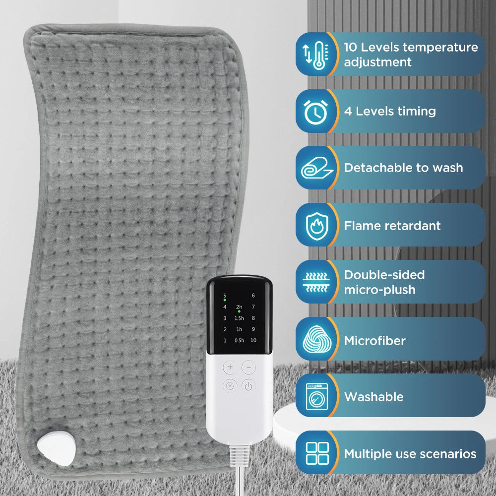 Electric Heating Pad with Adjustable Temperature Settings