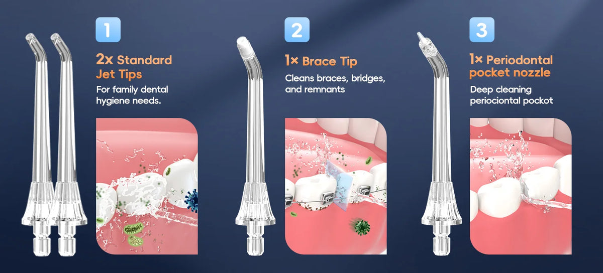 Electric Oral Irrigator and Toothbrush Combo for Deep Teeth Cleaning