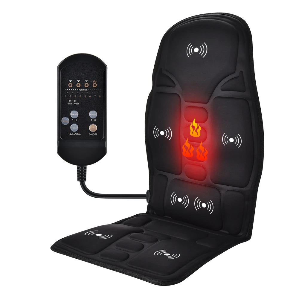 Electric Back Massager Cushion with Soothing Heat and Vibration - 24