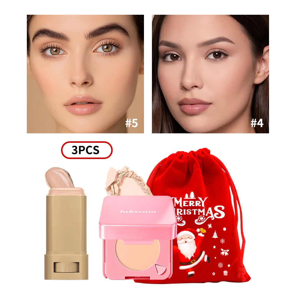 Foundation Stick and Powder Set for a Flawless Matte Finish