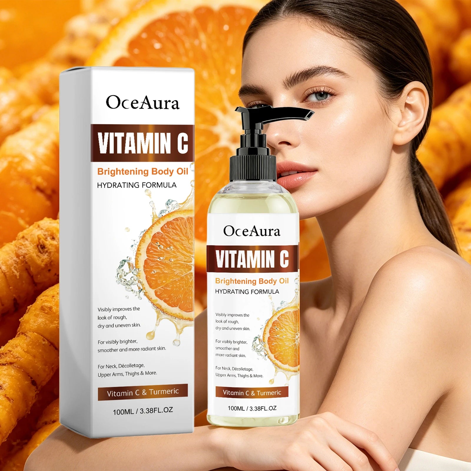 Turmeric Vitamin C Glow Body Oil for Radiant Skin - 1