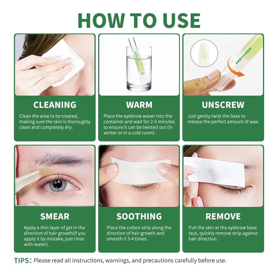 Eyebrow Wax Wand Set for Salon Quality Results at Home