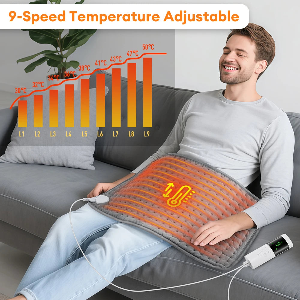 Electric Heating Pad with 9 Temperature Settings - 7