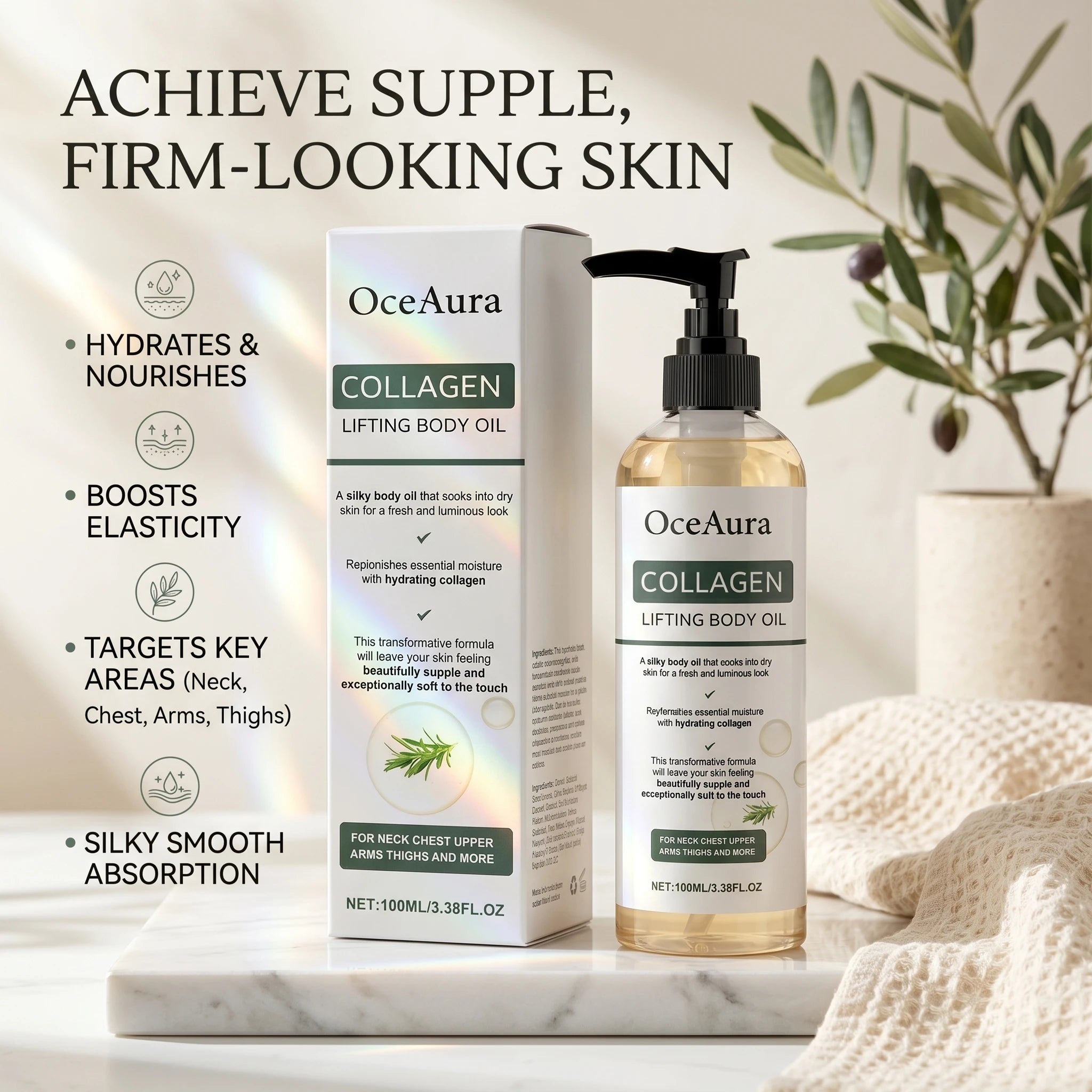 Collagen Body Firming Massage Oil for Smoother Skin - 11