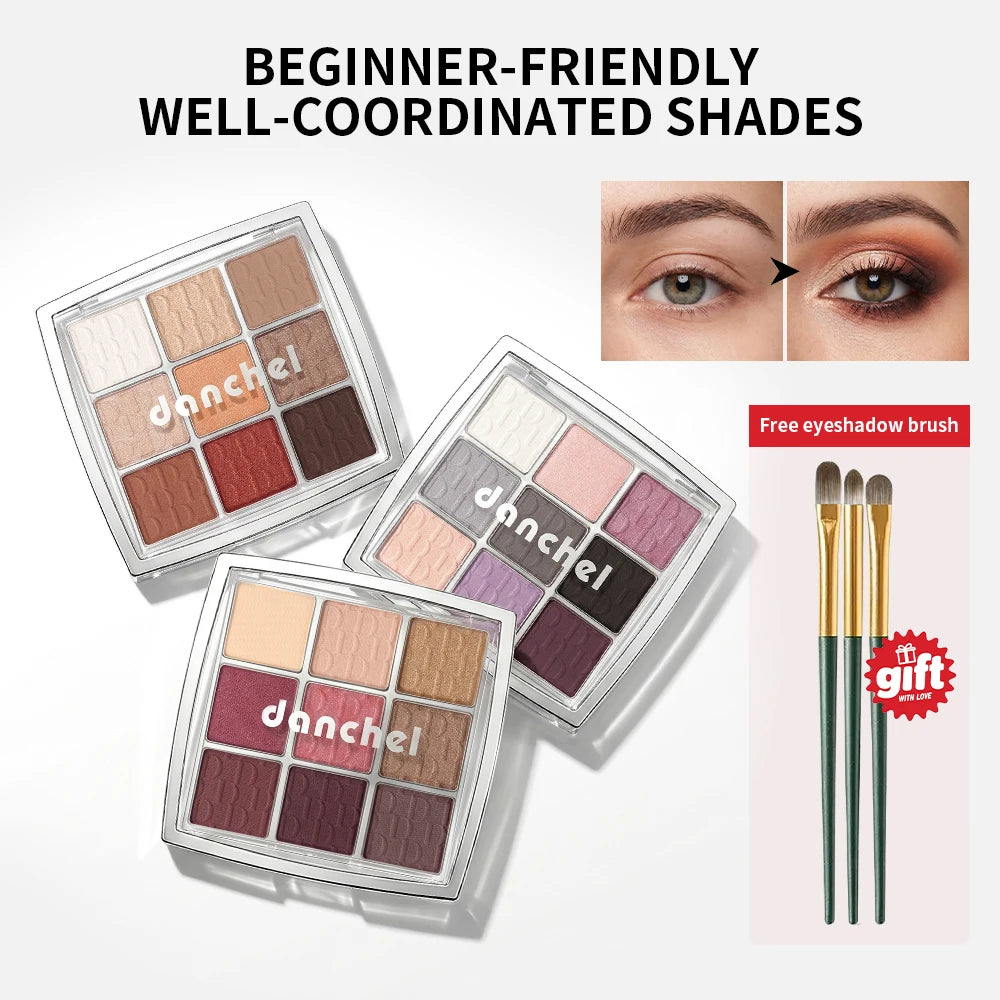 Nine Color Eyeshadow Palette for Beginner Makeup Looks - 1