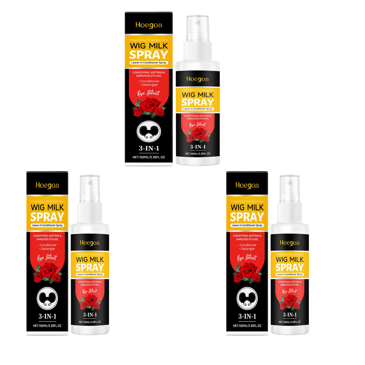 Rose Wig Conditioning Spray for Detangling and Softening