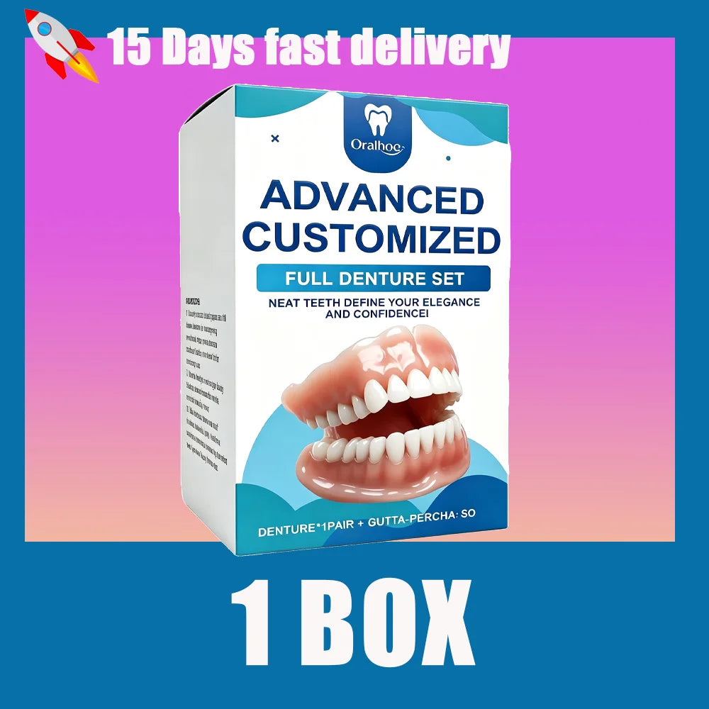 Realistic False Teeth Denture Set for Natural Confident Smile
