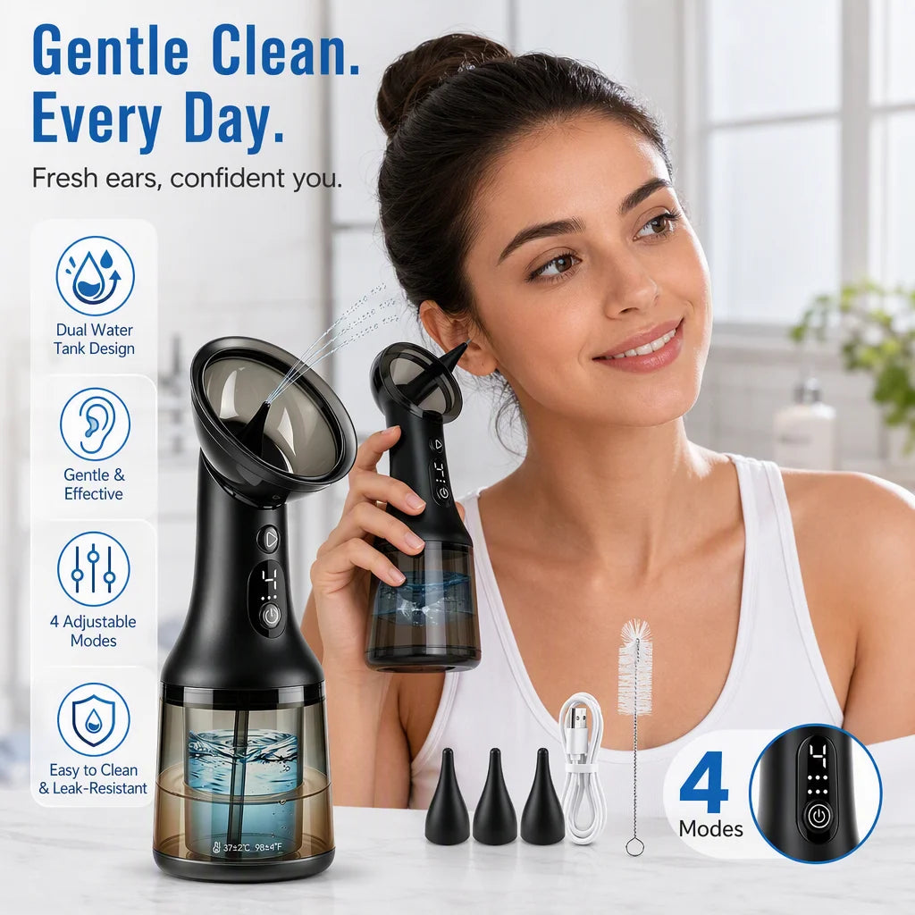 Electric Ear Wax Removal Tool with Dual Water Tank System