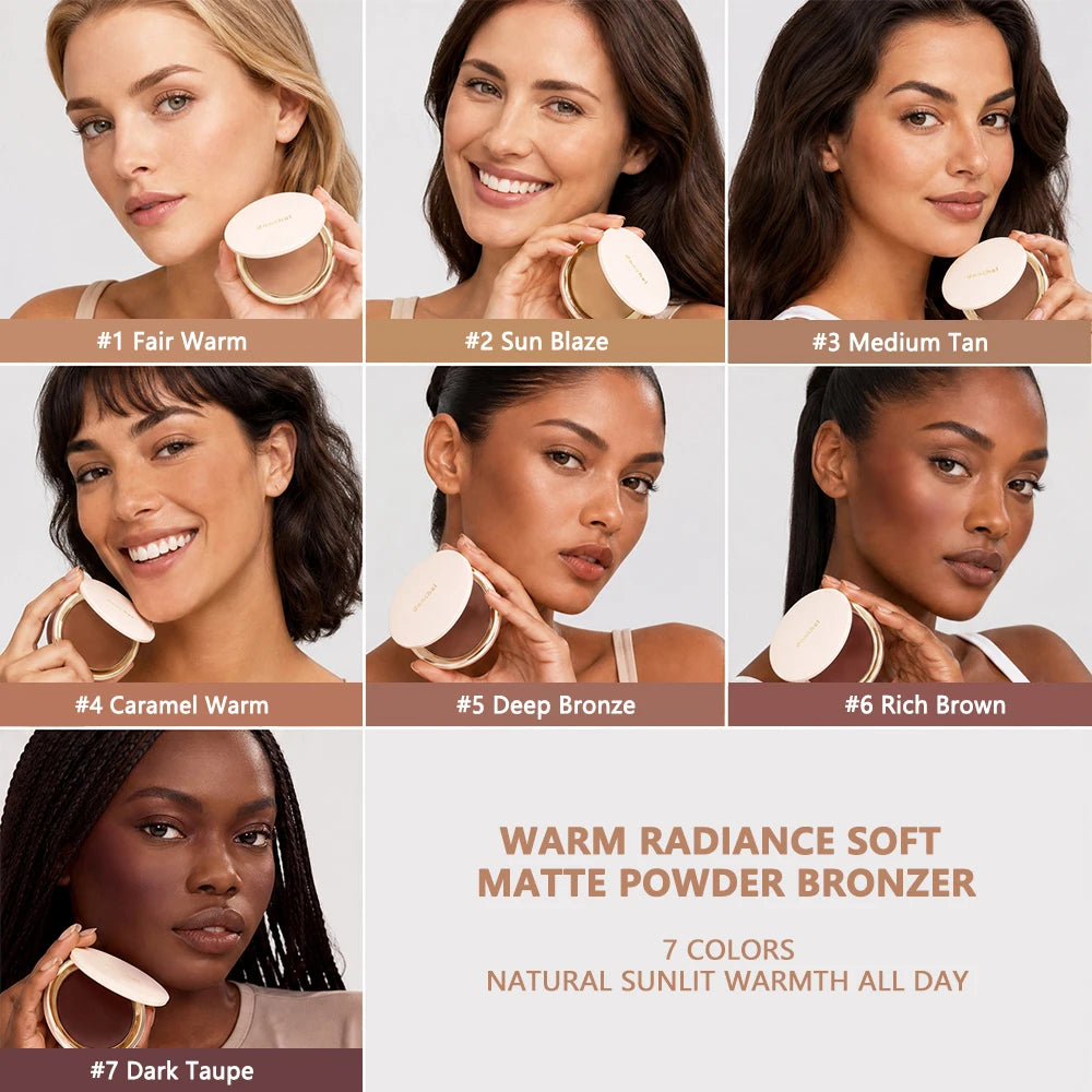 Pressed Powder Bronzer for Natural Matte Contouring - 2