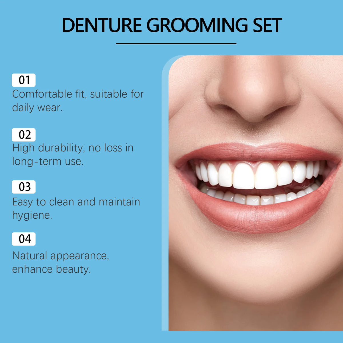 Silicone Denture Set for a Natural Perfect Smile