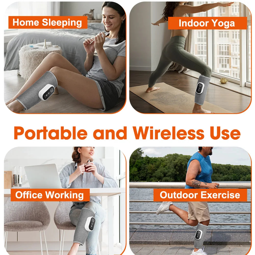 Wireless Air Compression Leg Massager with Adjustable Modes