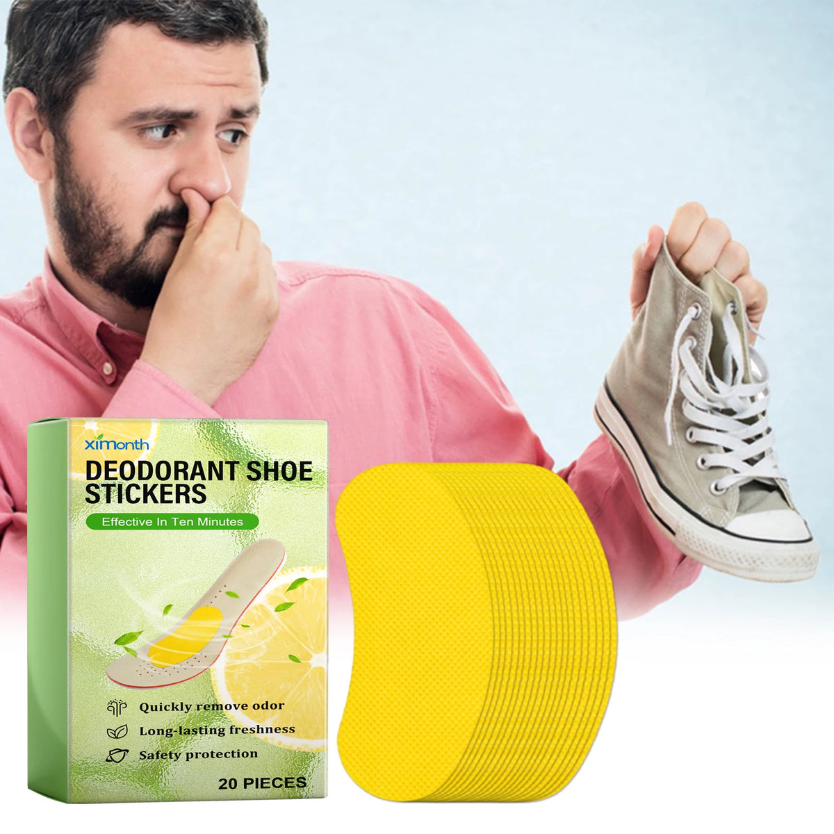 Deodorant Shoe Stickers for Long Lasting Freshness
