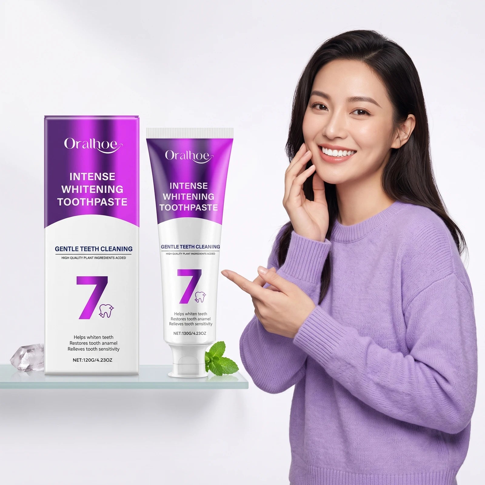 Whitening Toothpaste for Stain Removal and Sensitive Teeth - 1