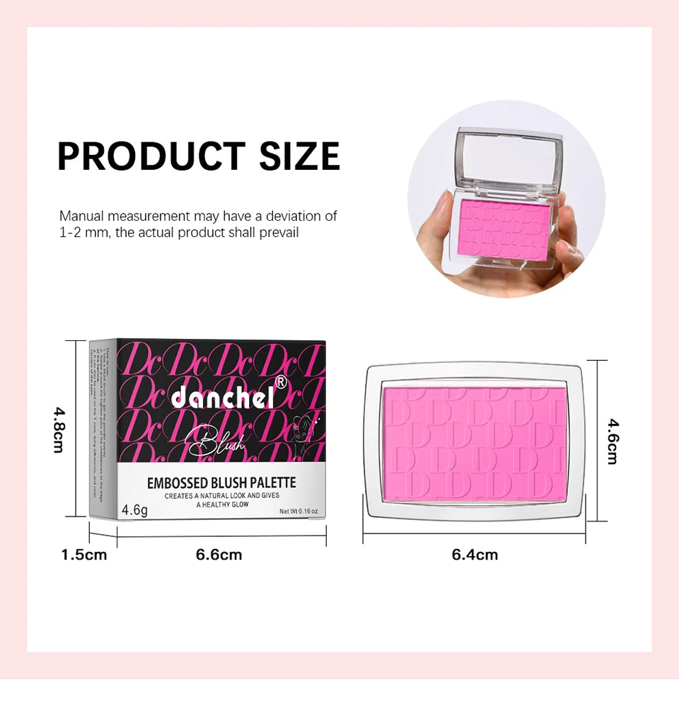 Embossed Matte Blush Palette with Natural Finish