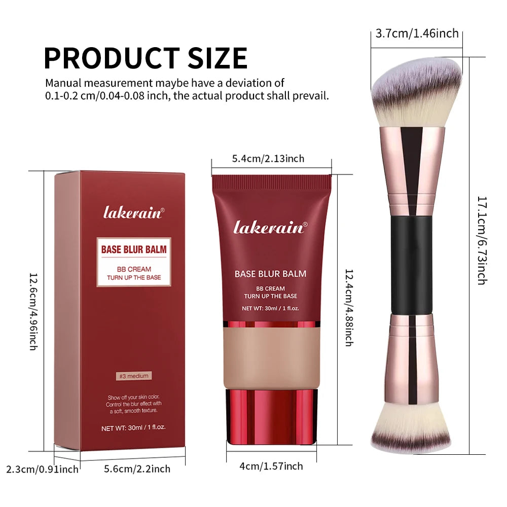 Liquid Foundation and Dual Brush Set for a Smooth Matte Finish - 6
