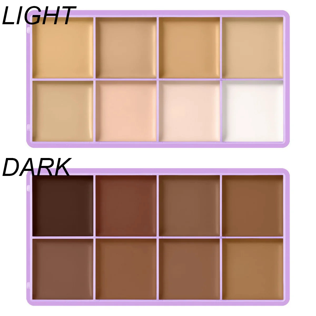 8 Shade Cream Concealer Palette for Full Coverage - 22