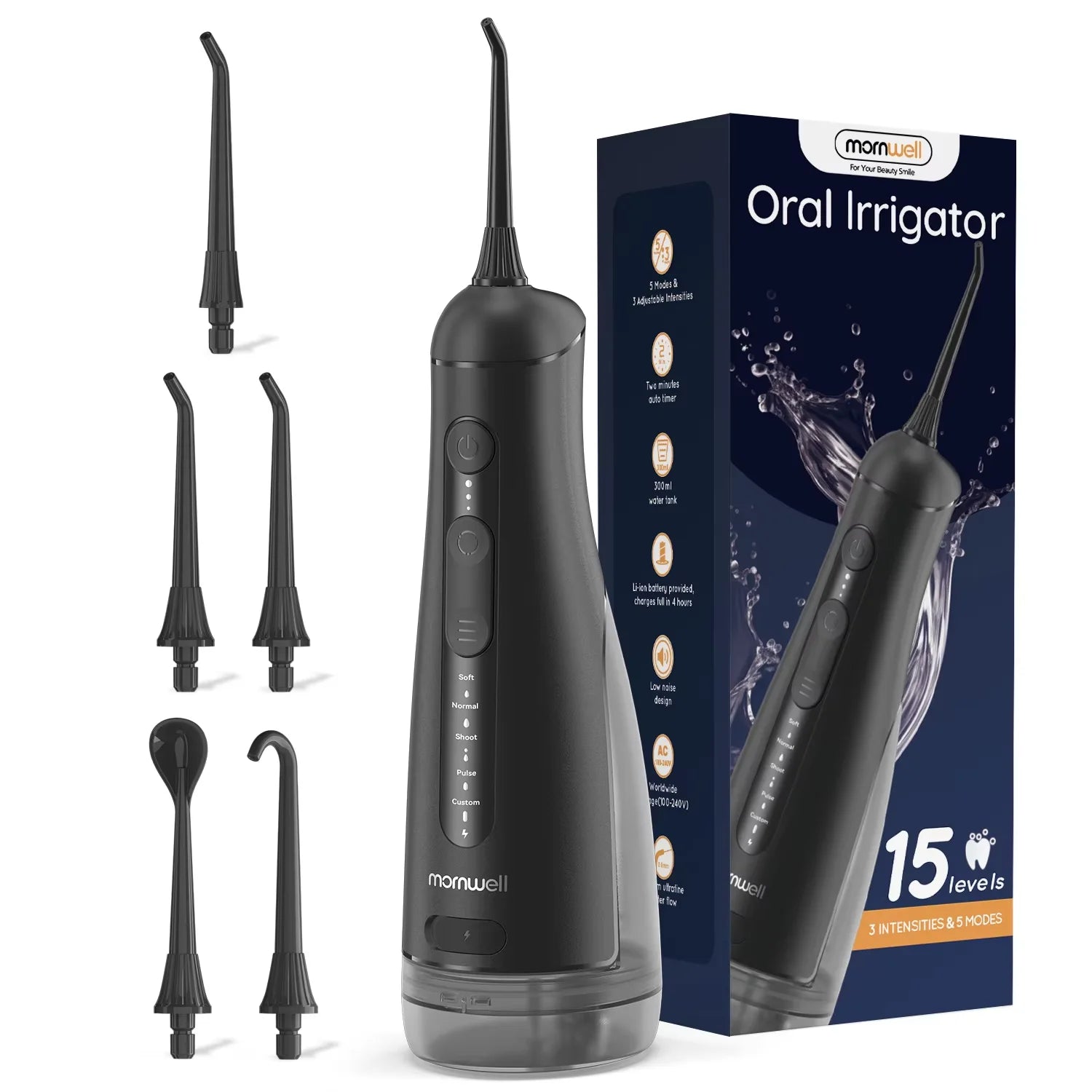 Electric Oral Irrigator with Multiple Cleaning Modes - 1