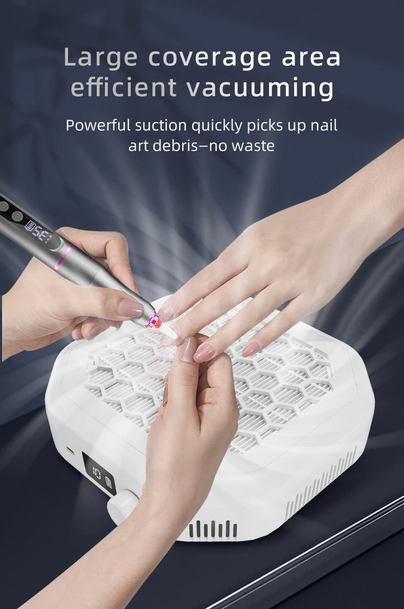 Cordless Nail Dust Collector with Rechargeable Battery