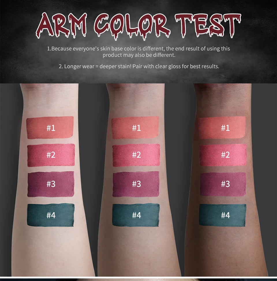 Matte Bloody Lip Stain Long-lasting Waterproof Tint - 12