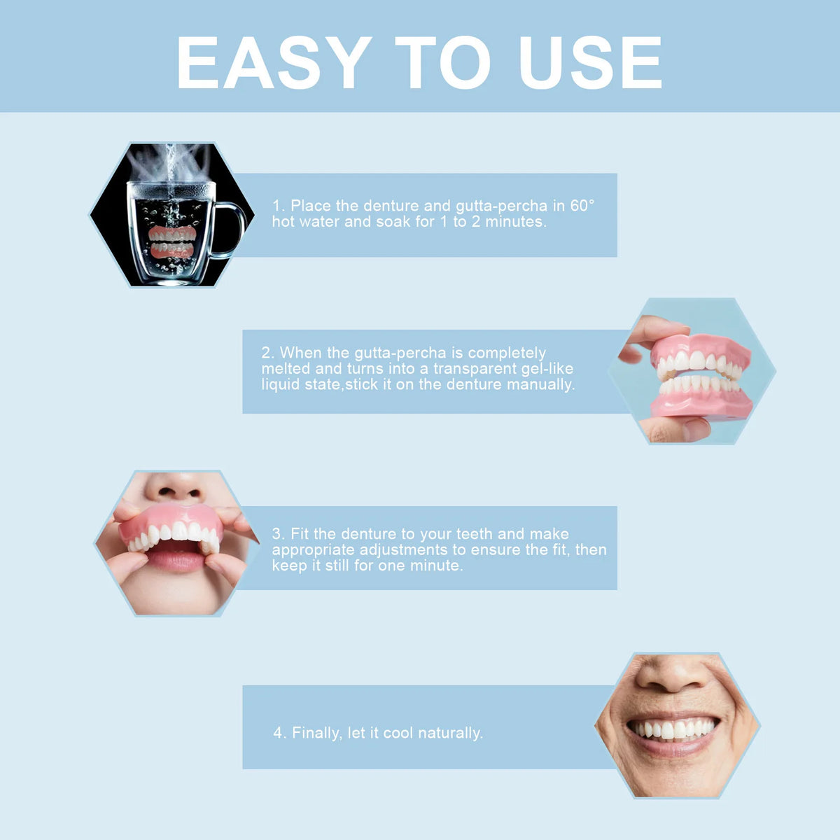 Silicone Denture Set for Natural Smile Veneers