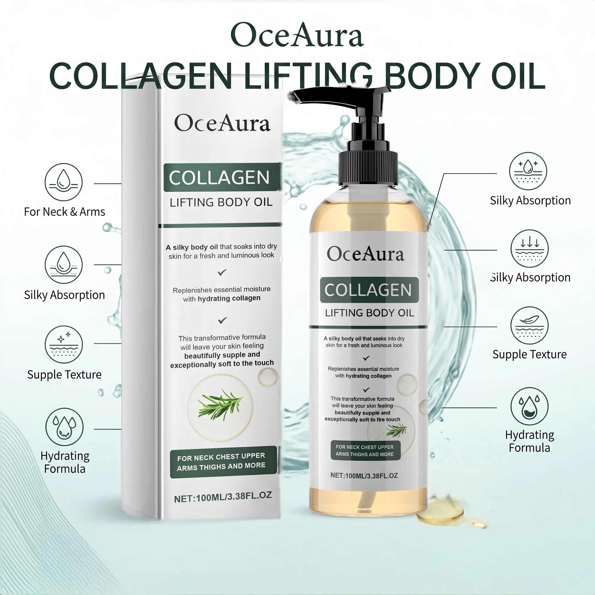 Collagen Body Firming Massage Oil for Smoother Skin - 6