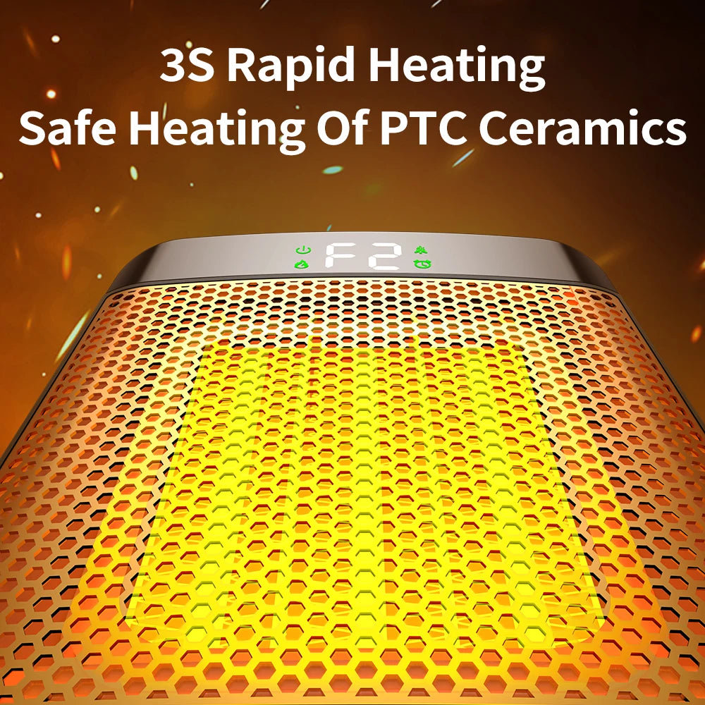 Portable Desktop Electric Heater with Fast Ceramic Heating - 12