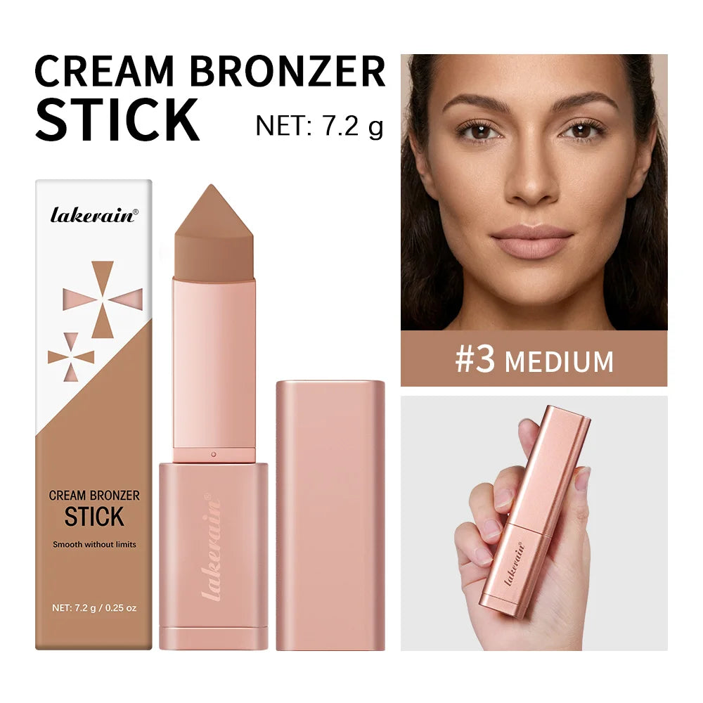 Cream Bronzer Stick for Seamless Face Contouring