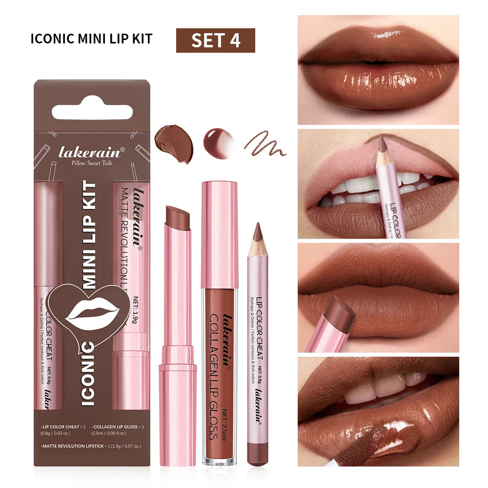 Iconic Mini Lip Kit with Long Lasting Matte Finish - 24