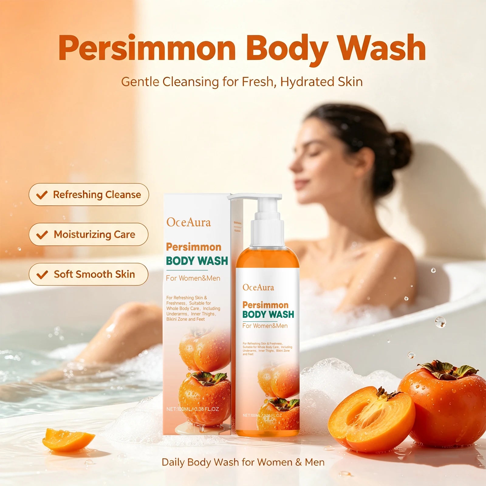 Persimmon Body Wash Natural Odor Eliminator - 4