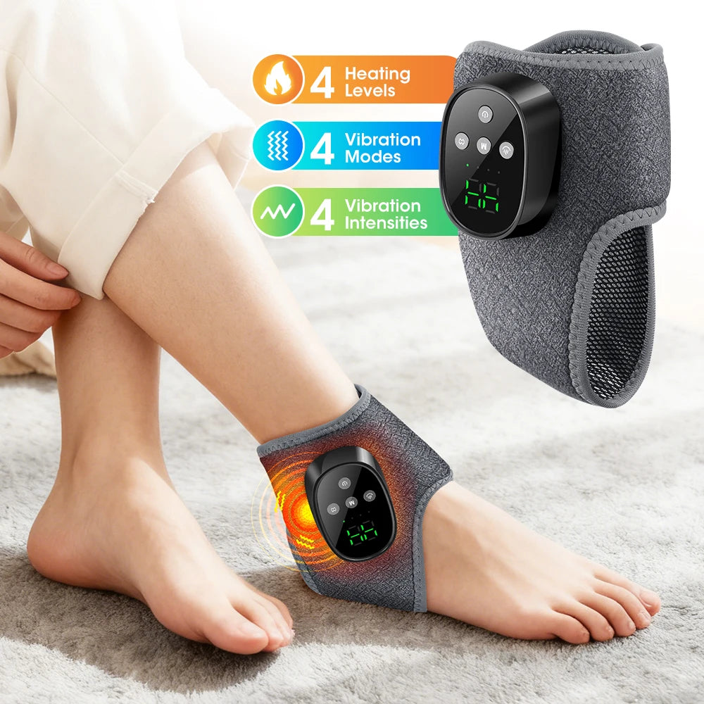Wireless Ankle Massager with Heat and Vibration for Deep Relaxation