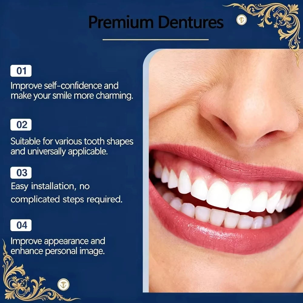 Full Mouth Denture Set with Storage Case for a Comfortable Fit - 6