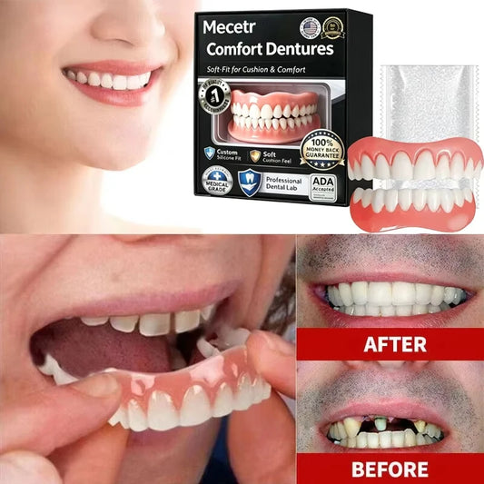Adjustable Denture Set for Comfortable Dental Support
