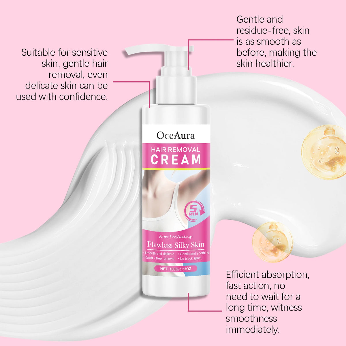Gentle Hair Removal Cream for Smooth Skin