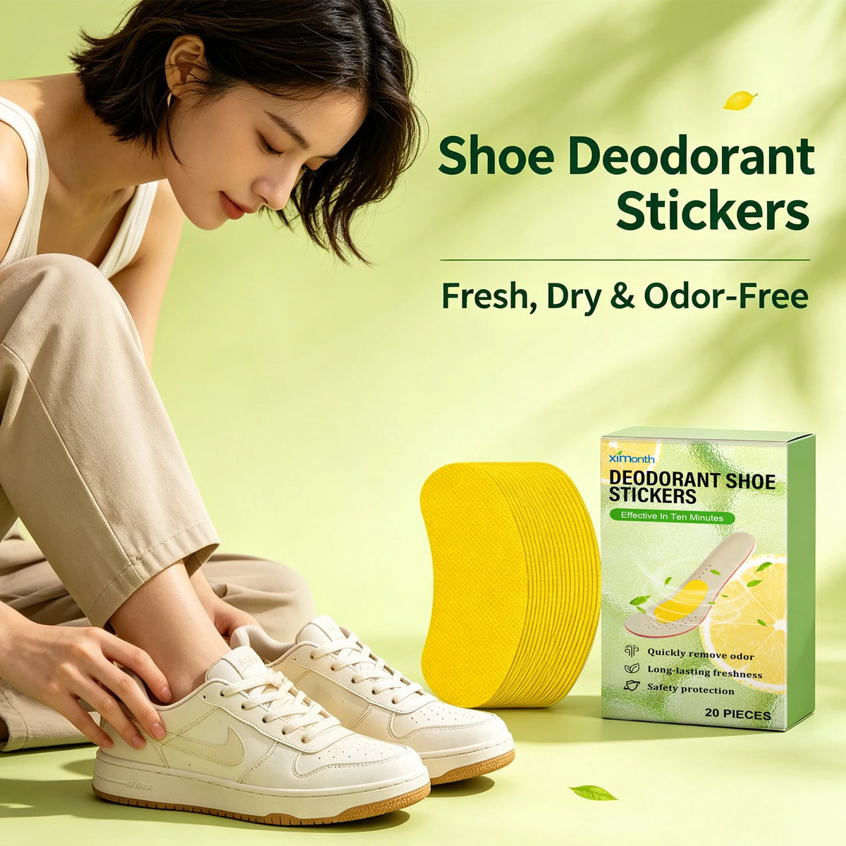 Deodorant Shoe Stickers for Long Lasting Freshness