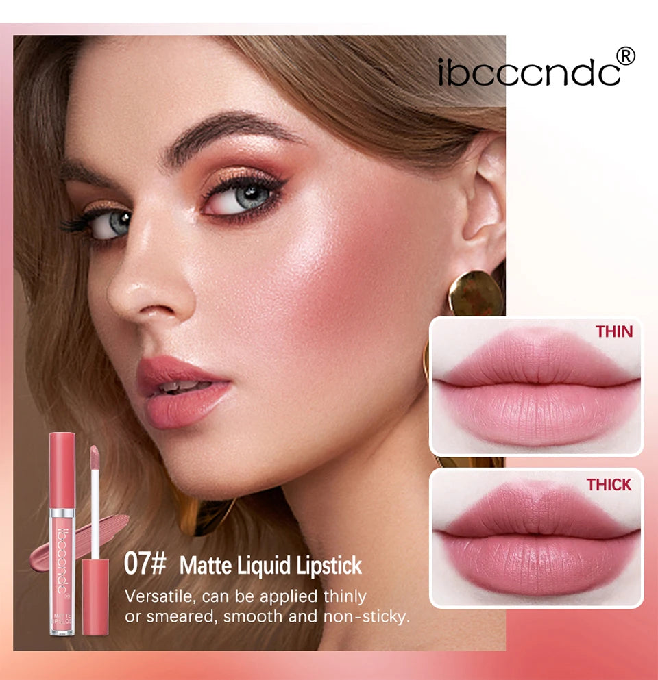 Matte Velvet Liquid Lipstick Long lasting waterproof wear