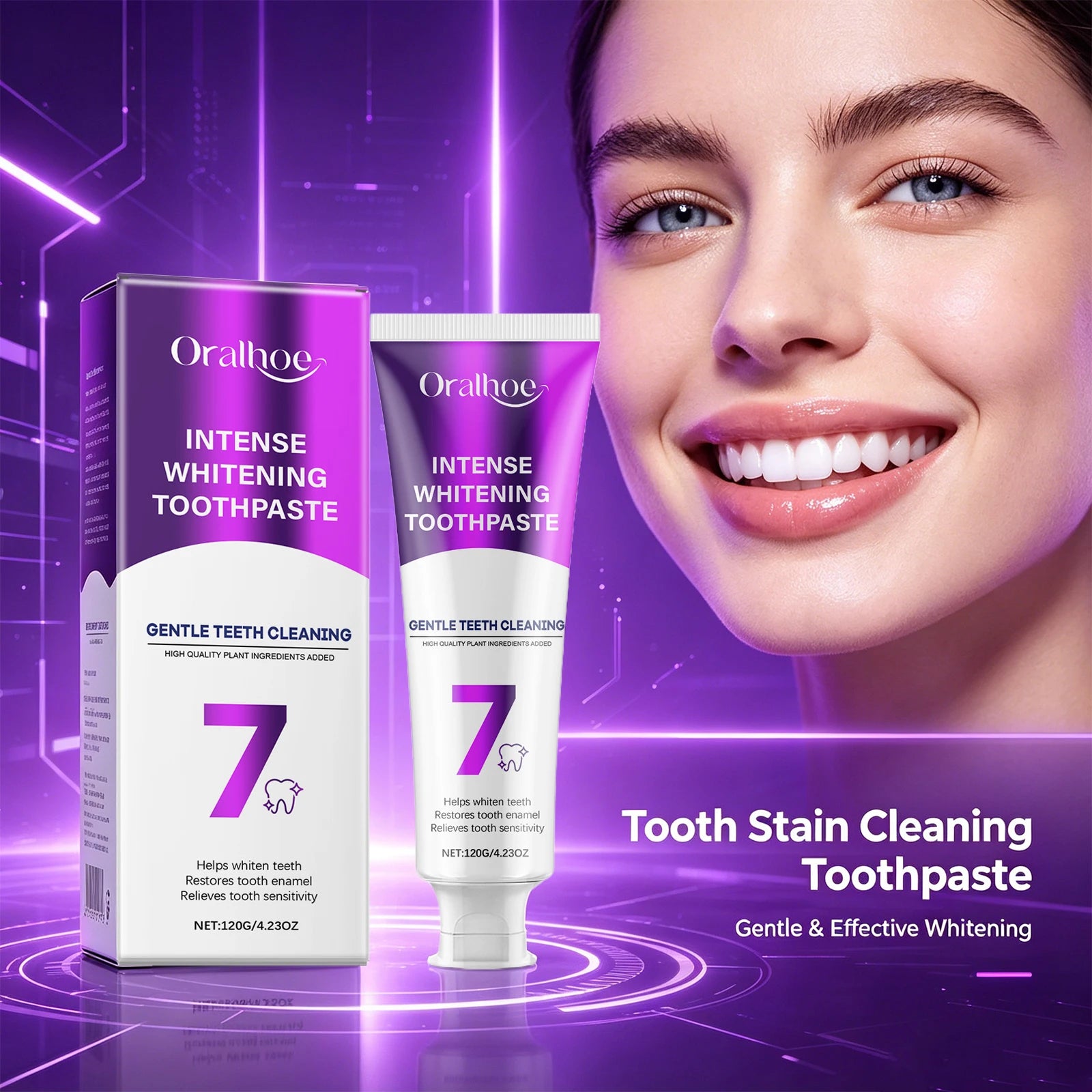 Whitening Toothpaste for Stain Removal and Sensitive Teeth - 3