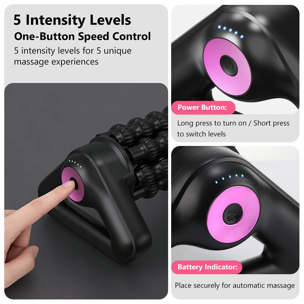 Electric Fascia Roller Massager for Deep Tissue Muscle Recovery