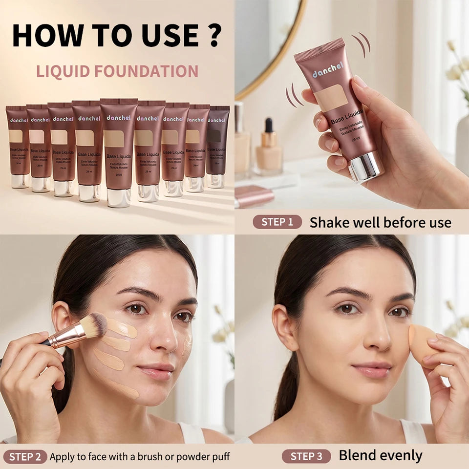 Liquid Foundation Long Lasting Velvet Matte Finish - 14