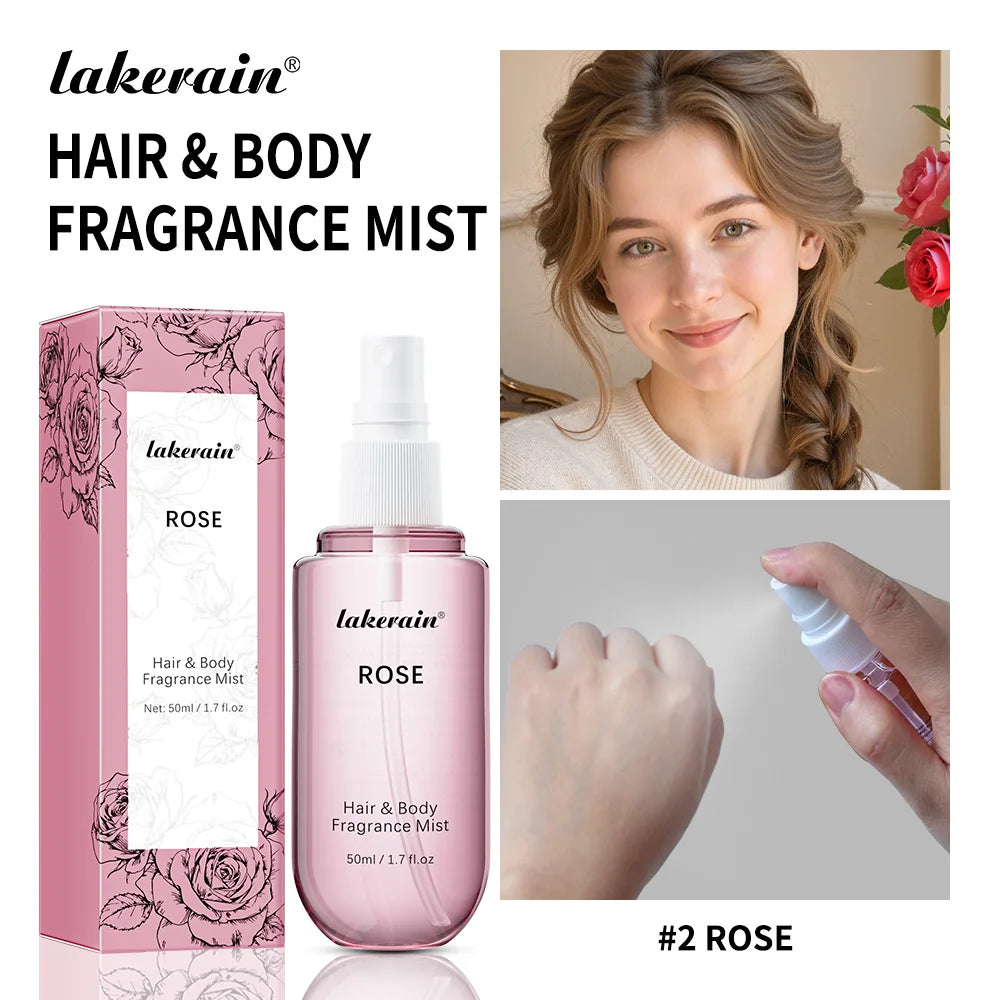 Vanilla Rose Fragrance Mist for Hair and Body Long Lasting Scent - 22