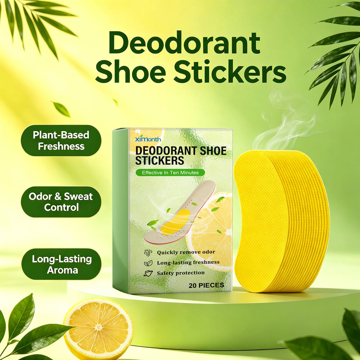 Deodorant Shoe Stickers for Long Lasting Freshness