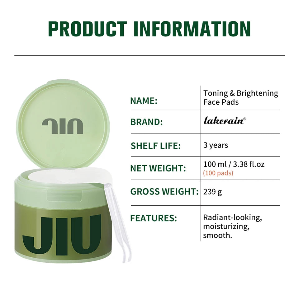 Toning and Brightening Face Pads for Radiant Skin