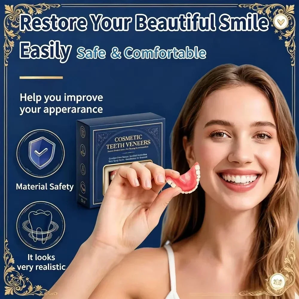Full Mouth Denture Set with Storage Case for a Comfortable Fit