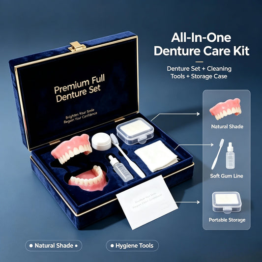 All in One Denture Set with Cleaning Tools