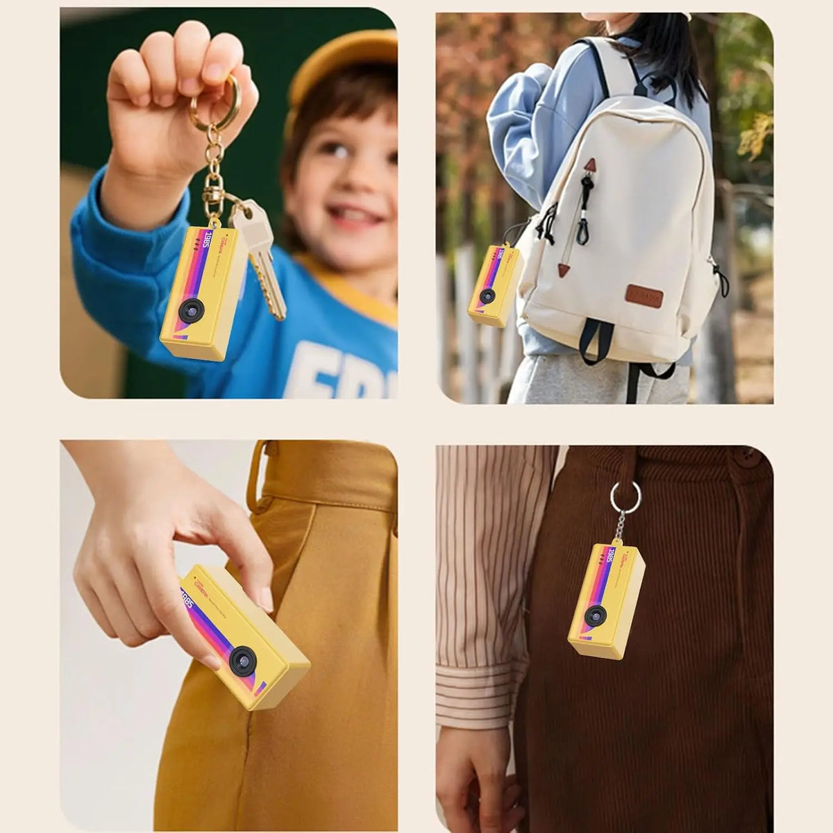 Mini Retro Keychain Camera with LCD Screen