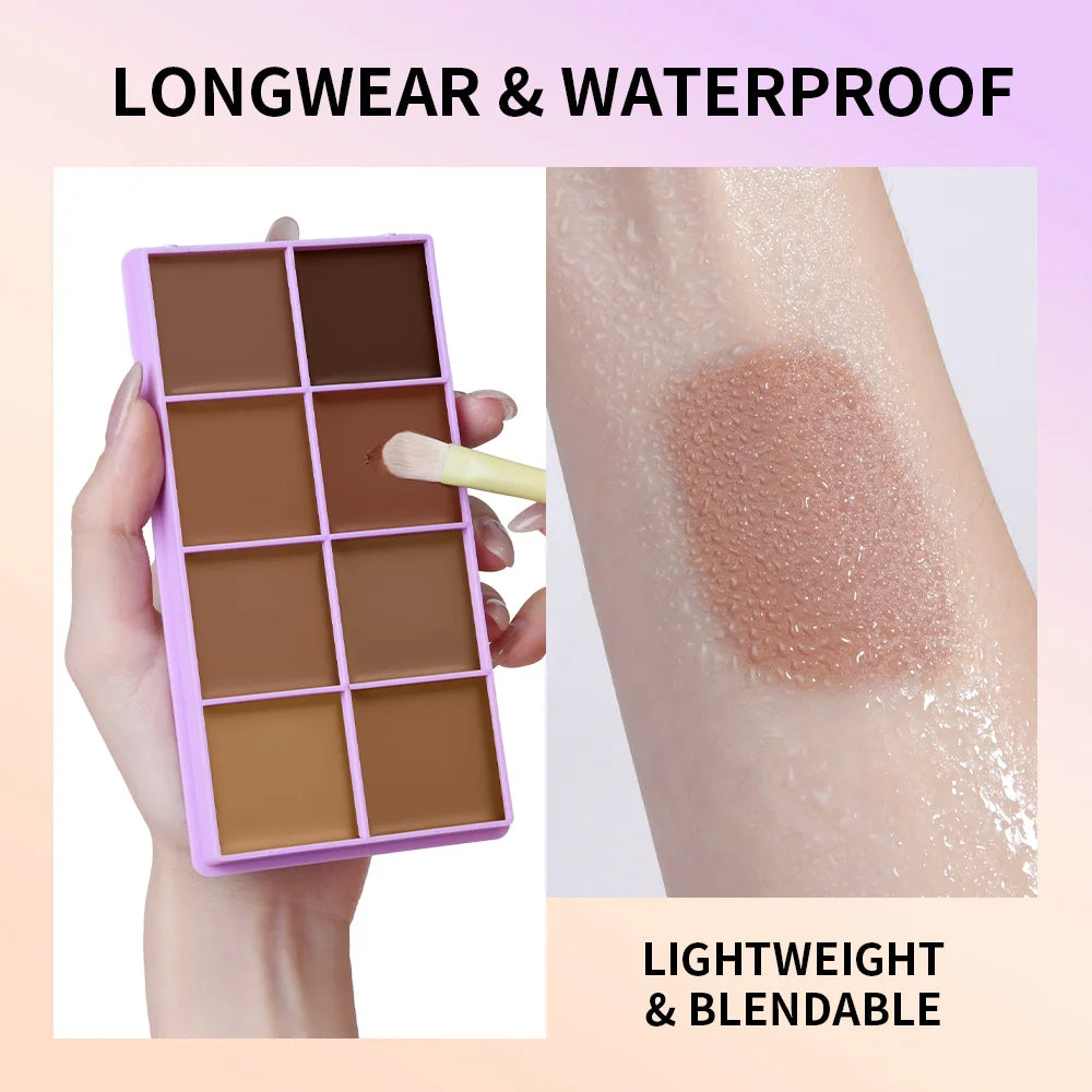 Matte Cream Concealer Palette Long Lasting Full Coverage - 14
