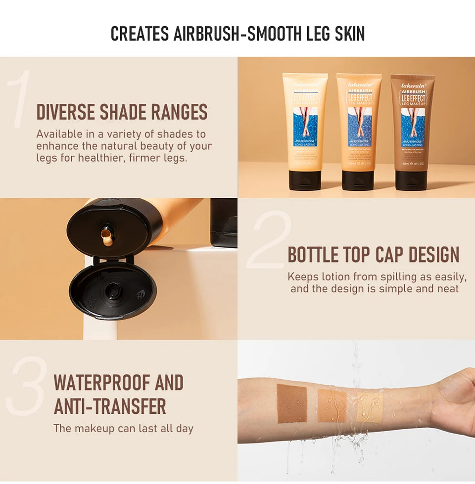 Body Foundation Leg Makeup Waterproof Skin Tone Perfector - 8