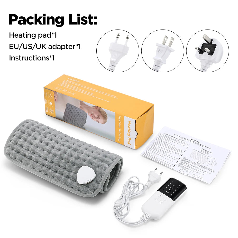 Electric Heating Pad with Adjustable Temperature Settings